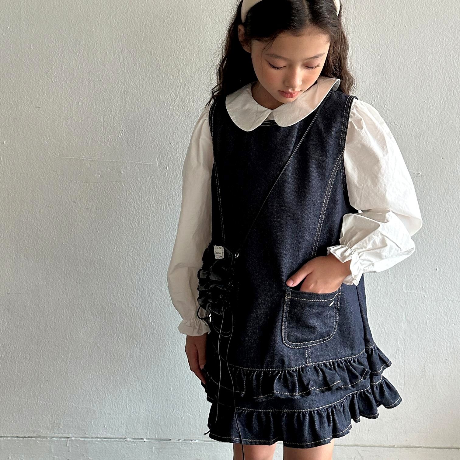 «Sold out»«ジュニアサイズあり»«elly molly» ノンフェイドフリルワンピース