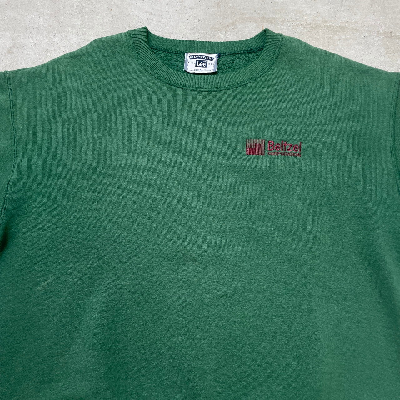 90年代 USA製 Lee リー スウェットシャツ 企業ロゴ 胸ロゴ 刺繍 メンズ 