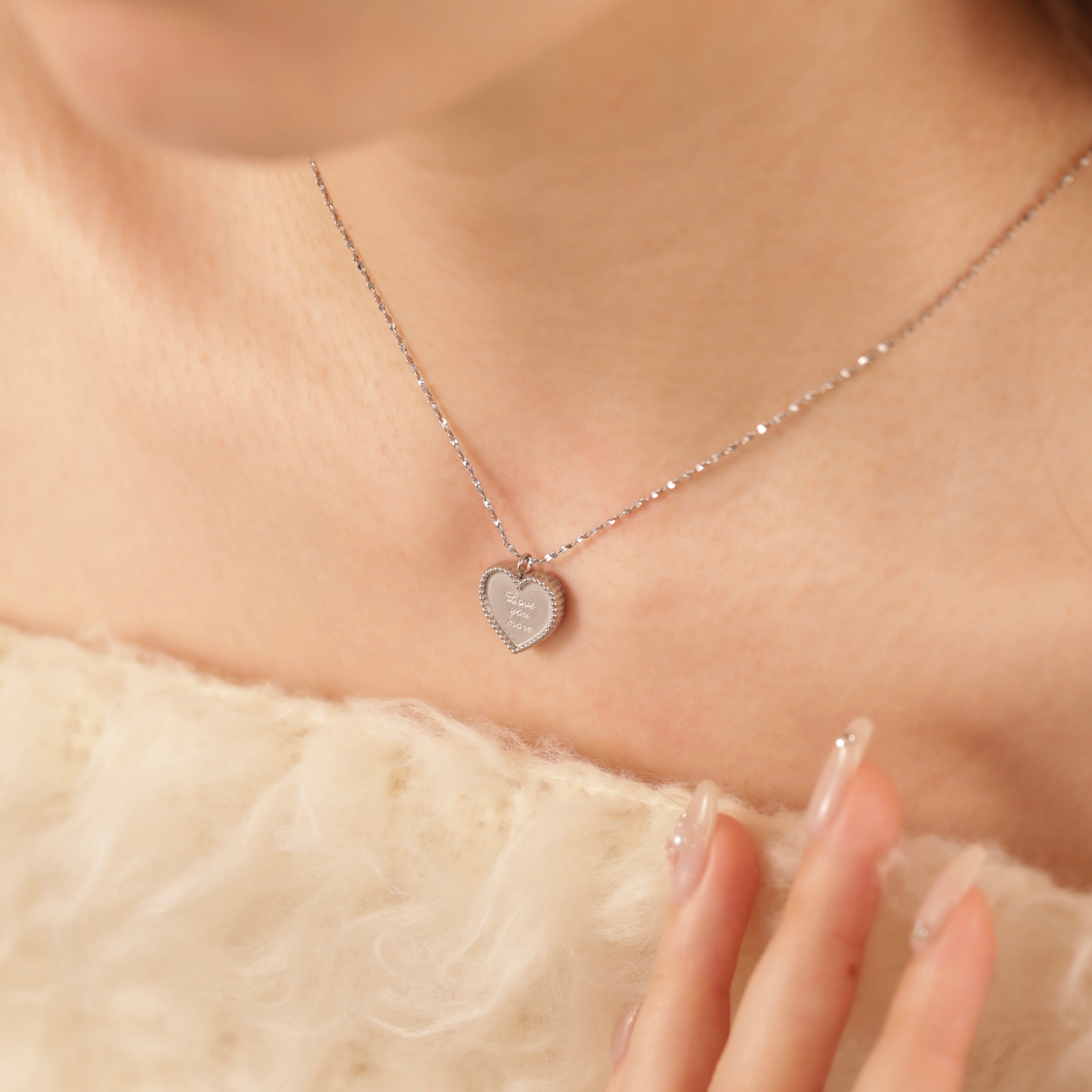 316L heart tag necklace（briller chain ver.） | apire
