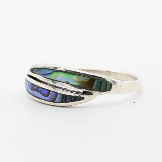 Mother Of Pearl Inlay Modern Style Ring #14.0 / Denmark