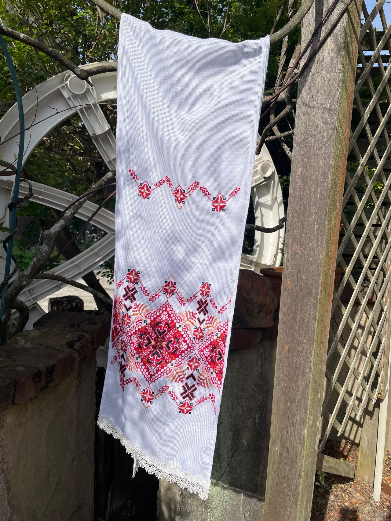 ウクライナ伝統手刺繍祭具タオル「ルシニク」 - 5