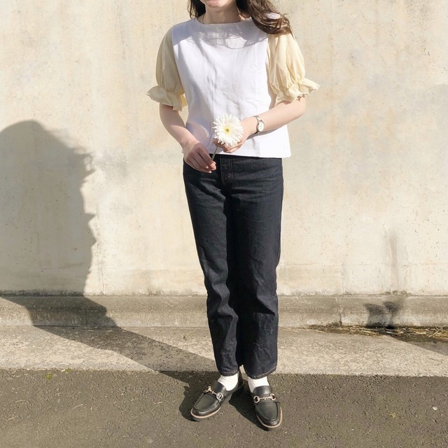 【綿100%】大人可愛い フリル袖ブラウス｜デニム調｜画像13