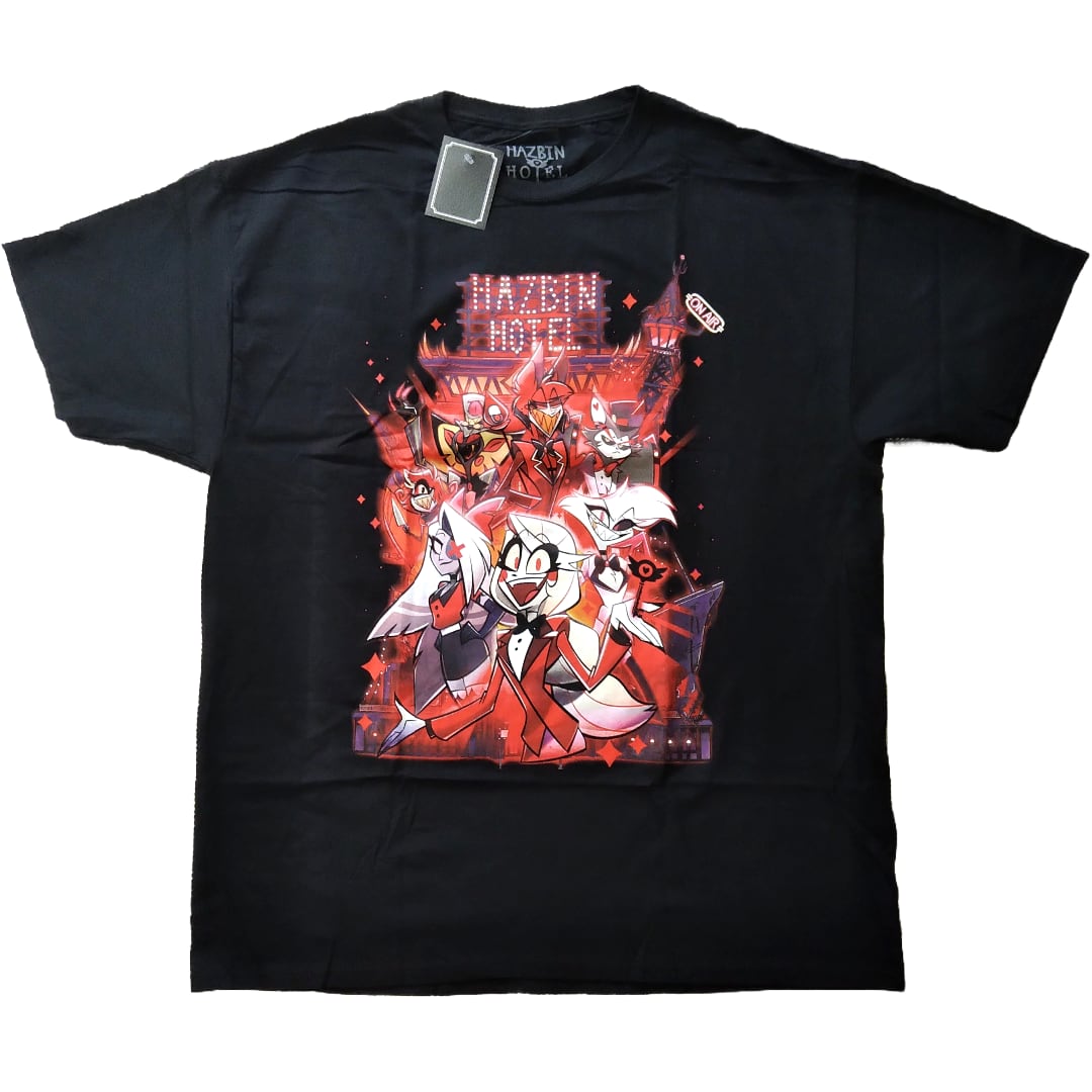ハズビンホテル ヴォックス vox バレンタイン シャツ hazbinhotel ハズビンホテル ヴォックス Tシャツ L hazbin hotel ハズビンホテル