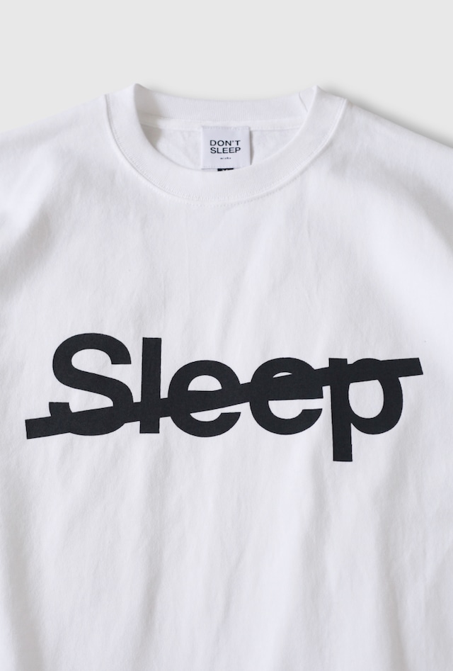 5月中旬発売予定【DON'T SLEEP(ドントスリープ)】 ヘビーウェイト ビックシルエットTシャツ／Sleep Slash（ブラック/ホワイト）