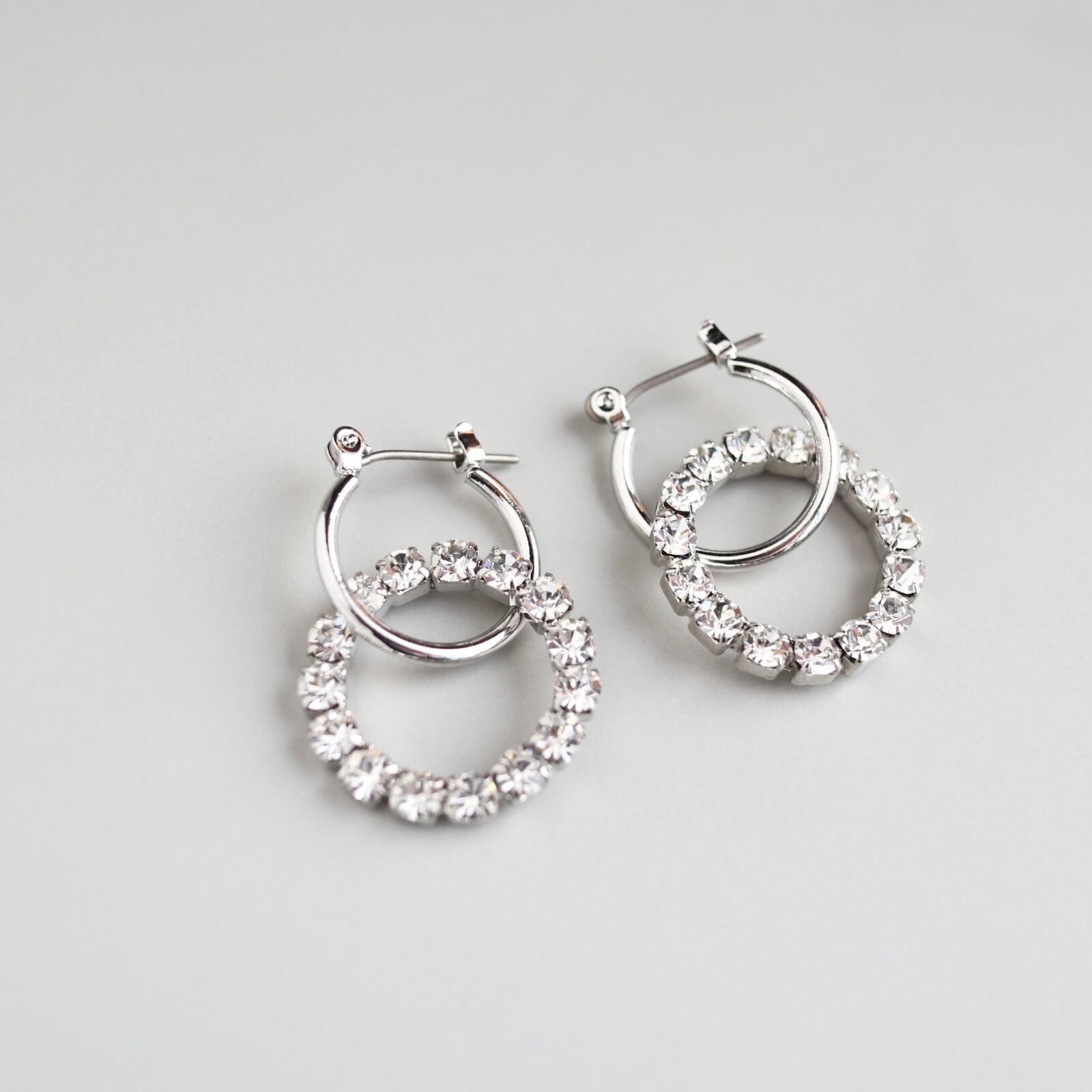 【2wayフープピアス】silver