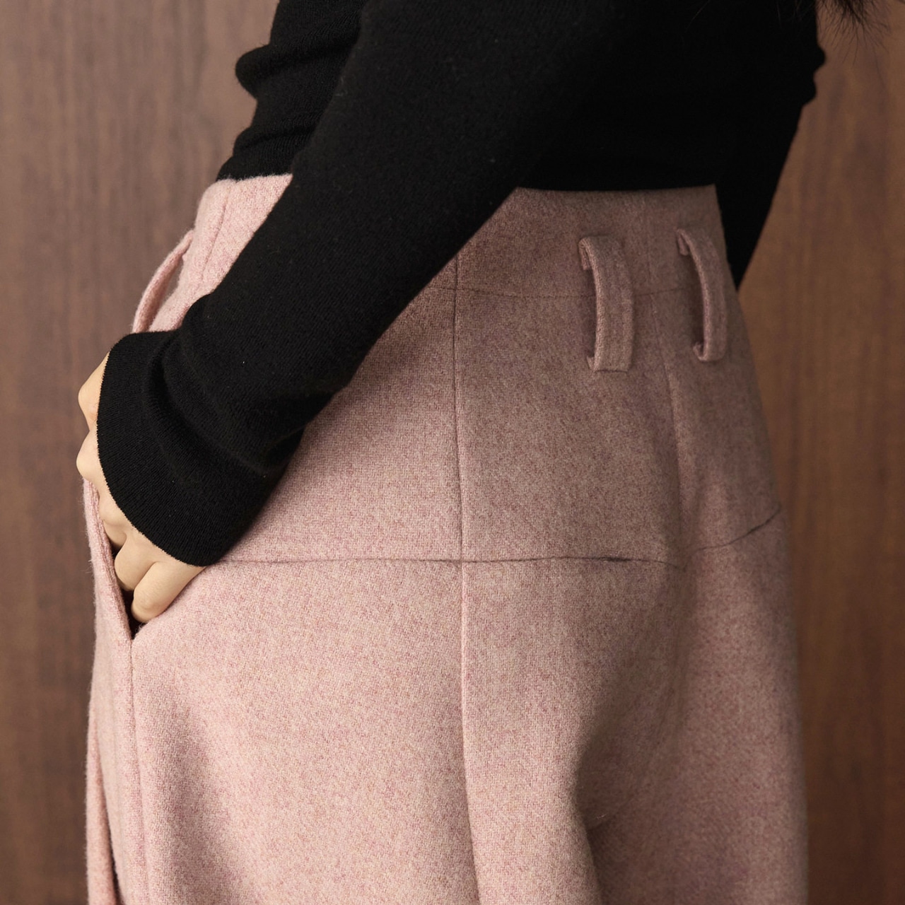 Full-Length Wide Silhouette pants 【3color】 T0735