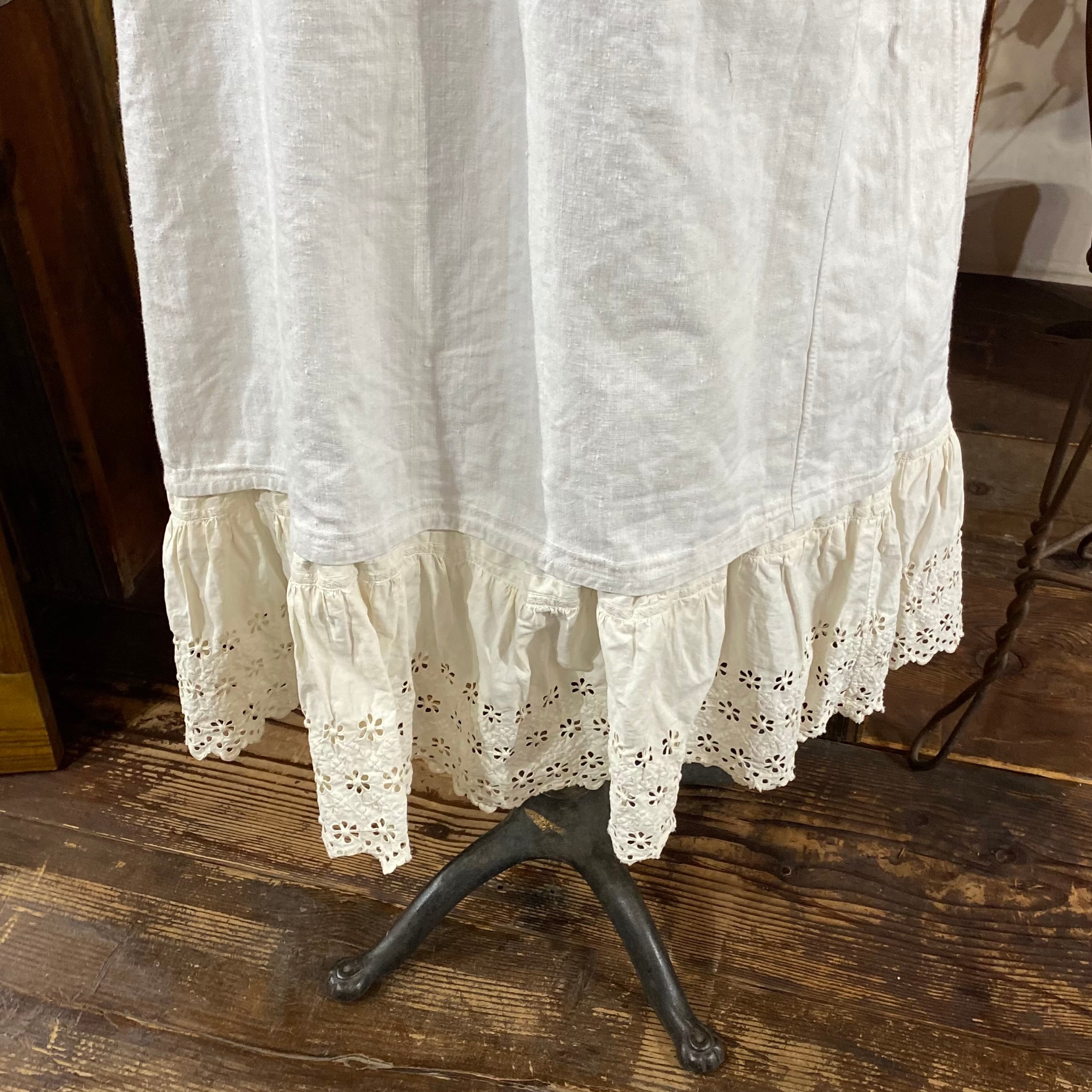 Re work Vintage Linen Dress / リワーク ヴィンテージ リネン ドレス