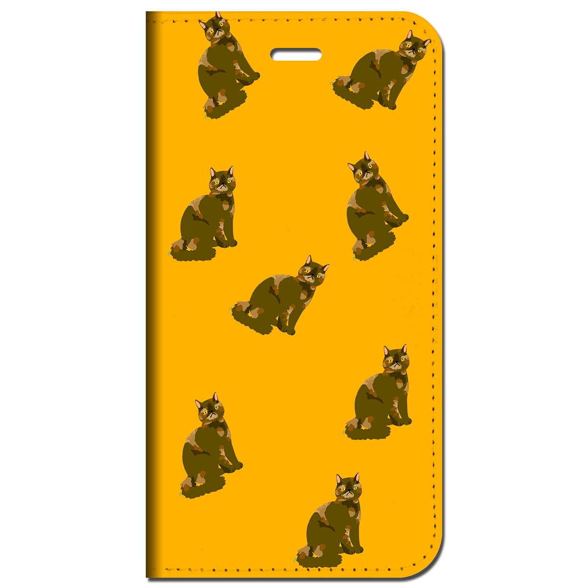 iPhone対応 スマホ 手帳型ケース ネコのミコドット イラスト 猫 キュート デザイナーズ 動物 【iPhone17 / iPhone16 / iPhone16e / iPhoneSE 他 iPhone各機種対応】 st70