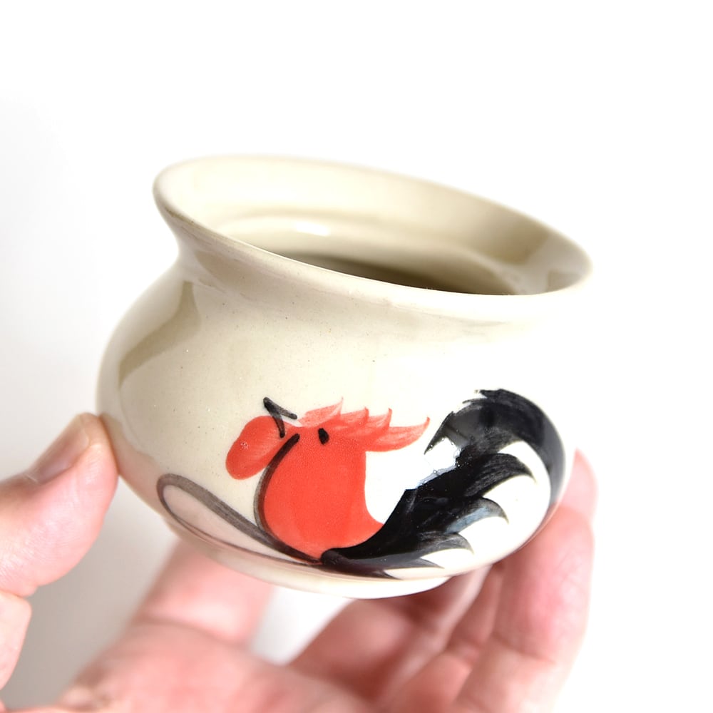 タイ ランパーン陶器 ニワトリ柄 調味料入れ( スパイス・味噌