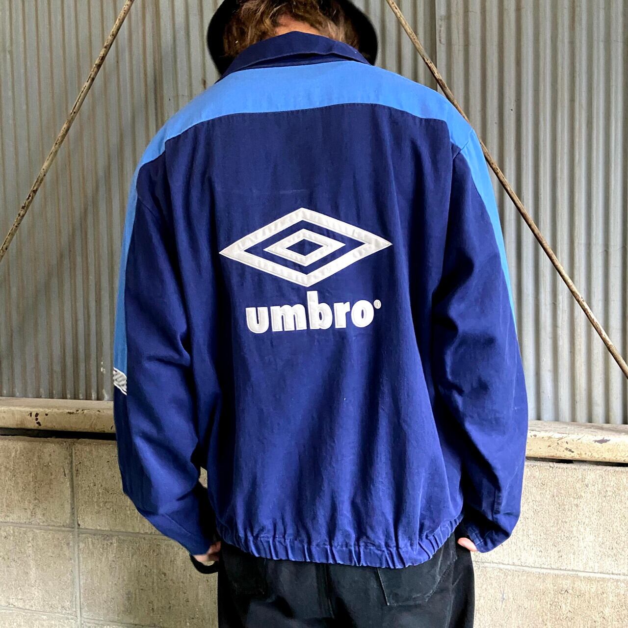 〜90年代 UMBRO アンブロ イングランド代表 ビッグロゴ サッカー プルオーバー コットンジャケット メンズL 古着 90s ビンテージ