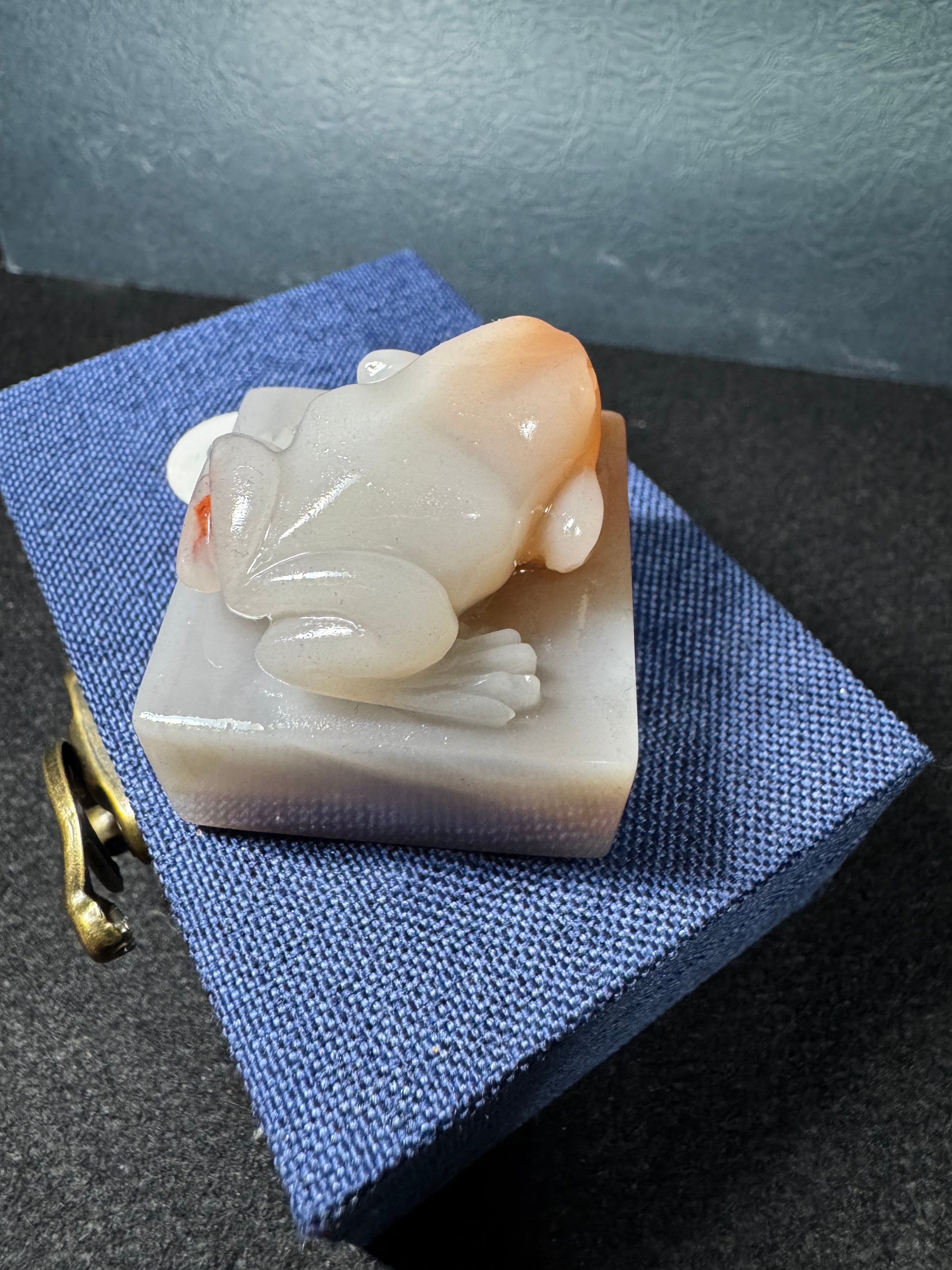 ラオス印材⑨ 青蛙33×33×30㎜ お得‼️ | 篆刻 松尾碩甫商店