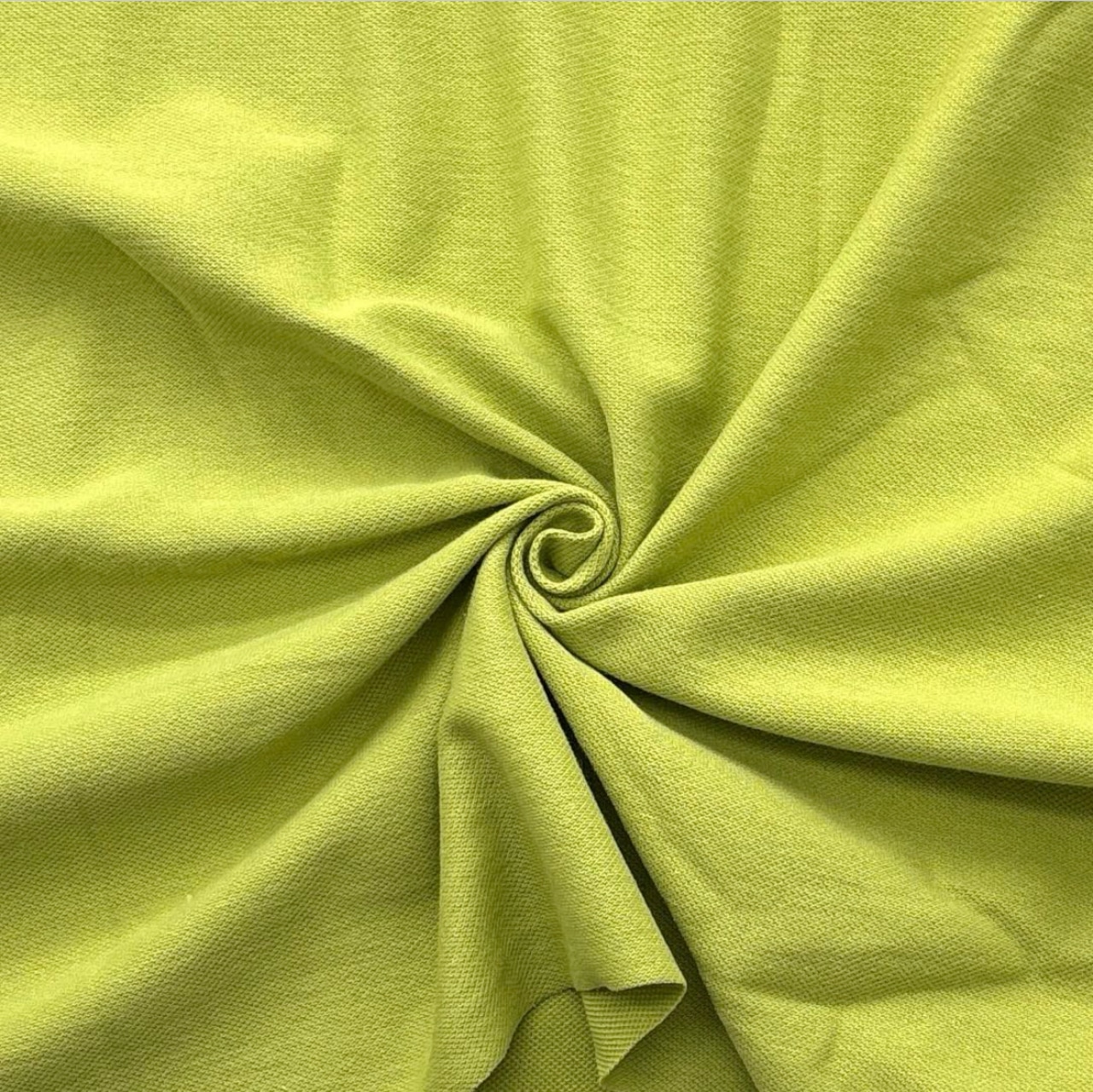 ★TB115◆1.5m◆綿ポリエステル混鹿の子ニット生地◆ライトグリーン