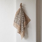 インドの草木染ブロックプリントバンダナ【36】