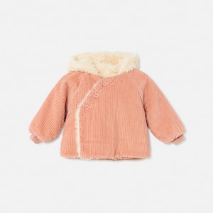 my little cozmo/Organic corduroy baby coat/Pink/TRUE247