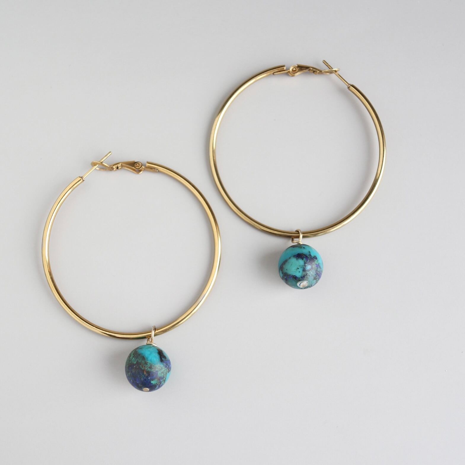 【スレンレスフープピアス】