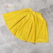 社交ダンス 衣装 スカート イエロー系 チャコット Chacott レッスン 練習 黄 軽い 明るい 上品 ラテン 華やか 鮮やか かわいい おしゃれ レッスンウェア 練習着 ふんわり 無地 シンプル フレア スカート レディース お洒落 軽快