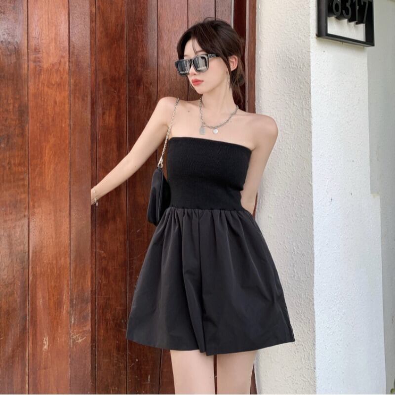 トップス ジャンプスーツ オールインワン サマーブラック薄手ウェストショーツ 夏物 ブルマー YY-ファッション39366615062