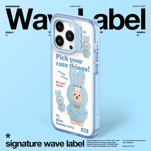 ☆もごつセレクト【earpearp】블루 버니 코비-SKY BLUE(웨이브라벨)