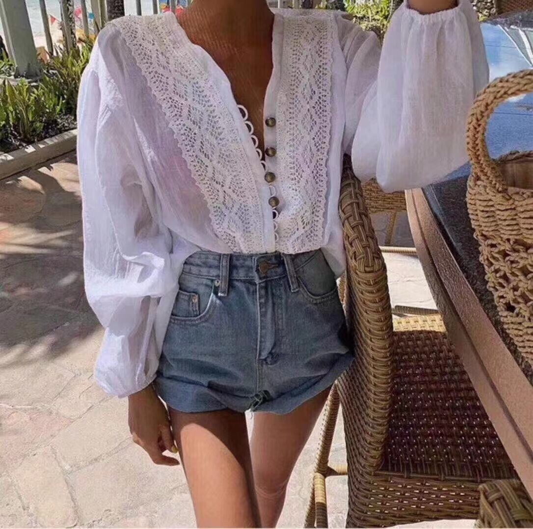 レースブラウス　AJ22008-6807