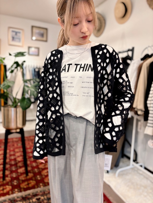 オリエンタル刺繍カーデ