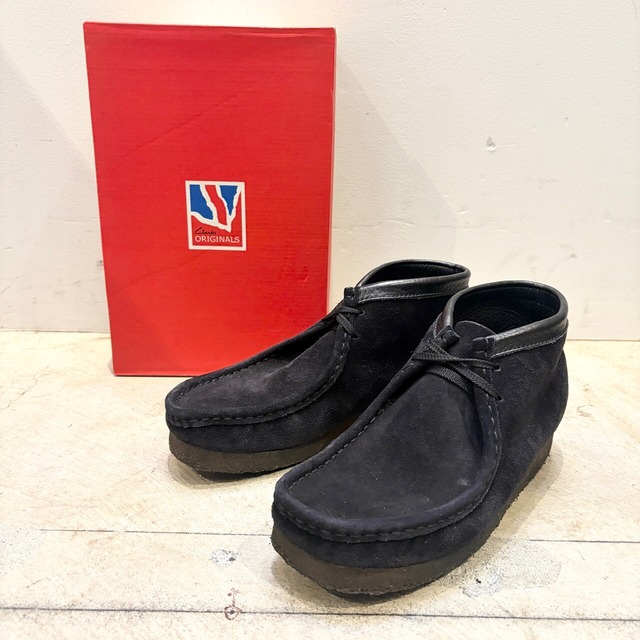 CLARKS LEATHER SHOES WALABEE BLACK