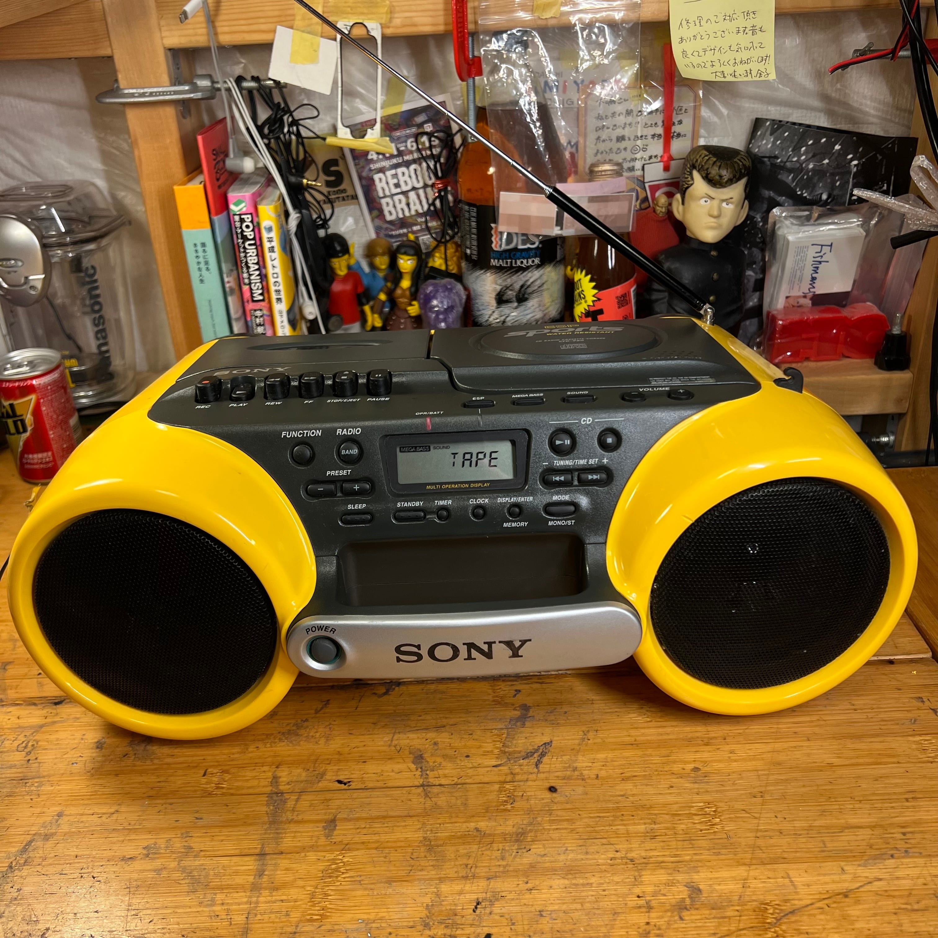 SONY CFD-104 カセットプレーヤー メンテ済可動品]sony sports ソニースポーツラジカセCFM-104 | stability