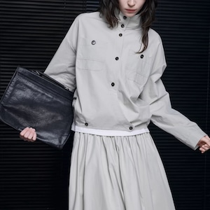 スタンドカラーシャツブルゾン ・21125 スタンドカラーシャツブルゾン ・21125