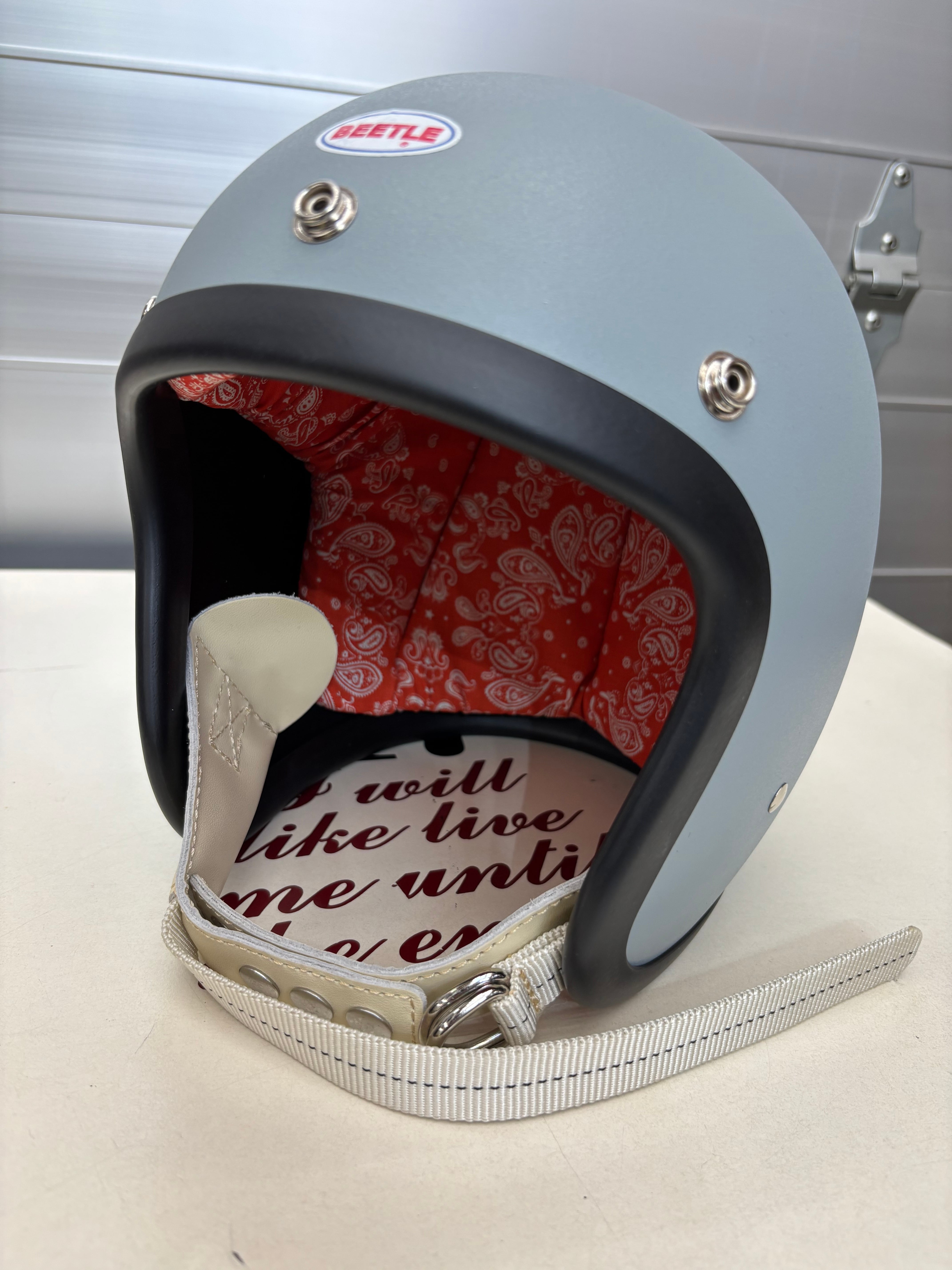 オーシャンビートル OCEAN BEETLE LAC 別注 エアフォースグレー Wストラップ白 各サイズ有り ペイズリーインナーオレンジ! SALE中! 送料無料!