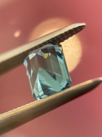 ラグーントルマリン クラシックエメラルドカット 6.3x4.5x3.6mm, 0.78ct, ナミビア産