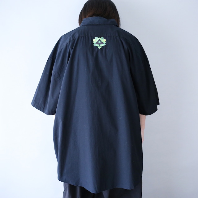 "刺繍" special pattern street culture mix XXXL over silhouette h/s shirt