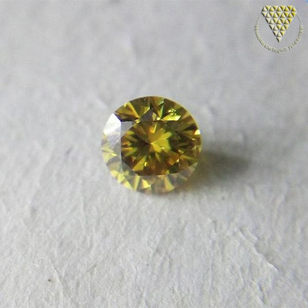 0.089 ct Fancy Deep Yellow SI1 CGL 天然 イエロー ダイヤモンド