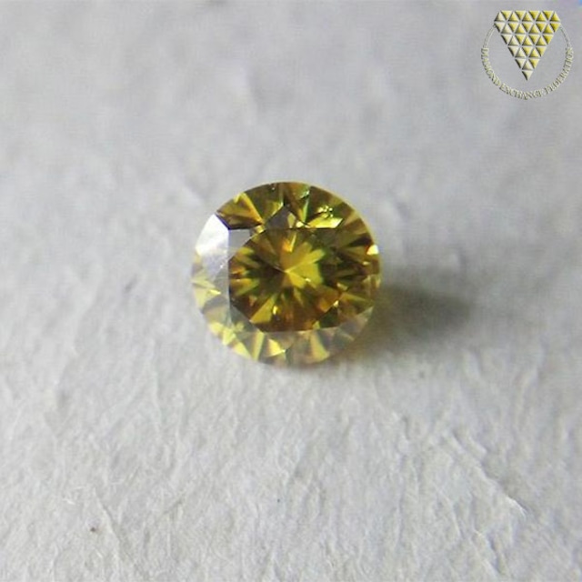 0.089 ct Fancy Deep Yellow SI1 CGL 天然 イエロー ダイヤモンド ルース ラウンド