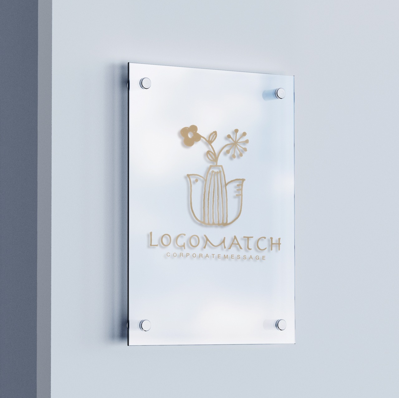 暖かい鳥の花瓶のロゴ