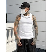 ストリート Chicano 刺繍入り高伸縮ボトムタイトベスト T1629