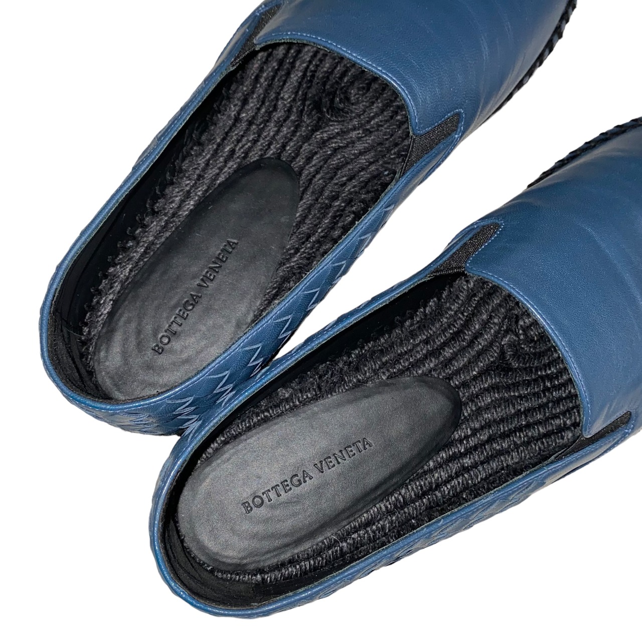 BOTTEGA VENETA blue leather espadrilles shoes
