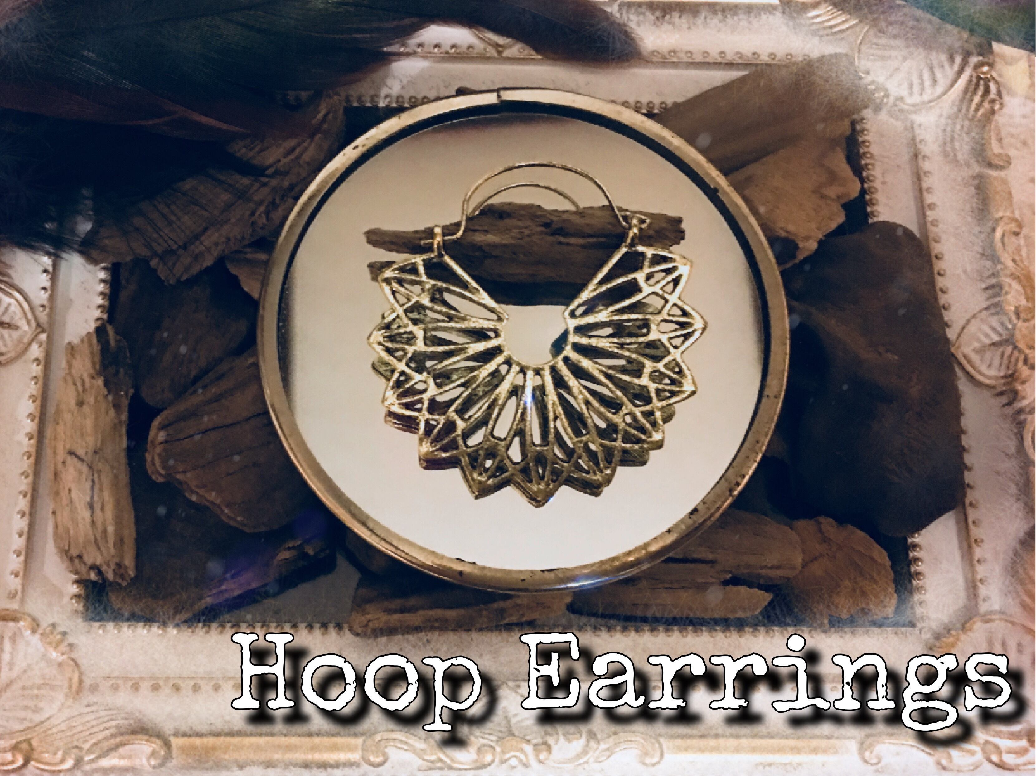 1ペア インカピアス フックピアス フープピアス エスニック アジアン ボヘミアン フラワー