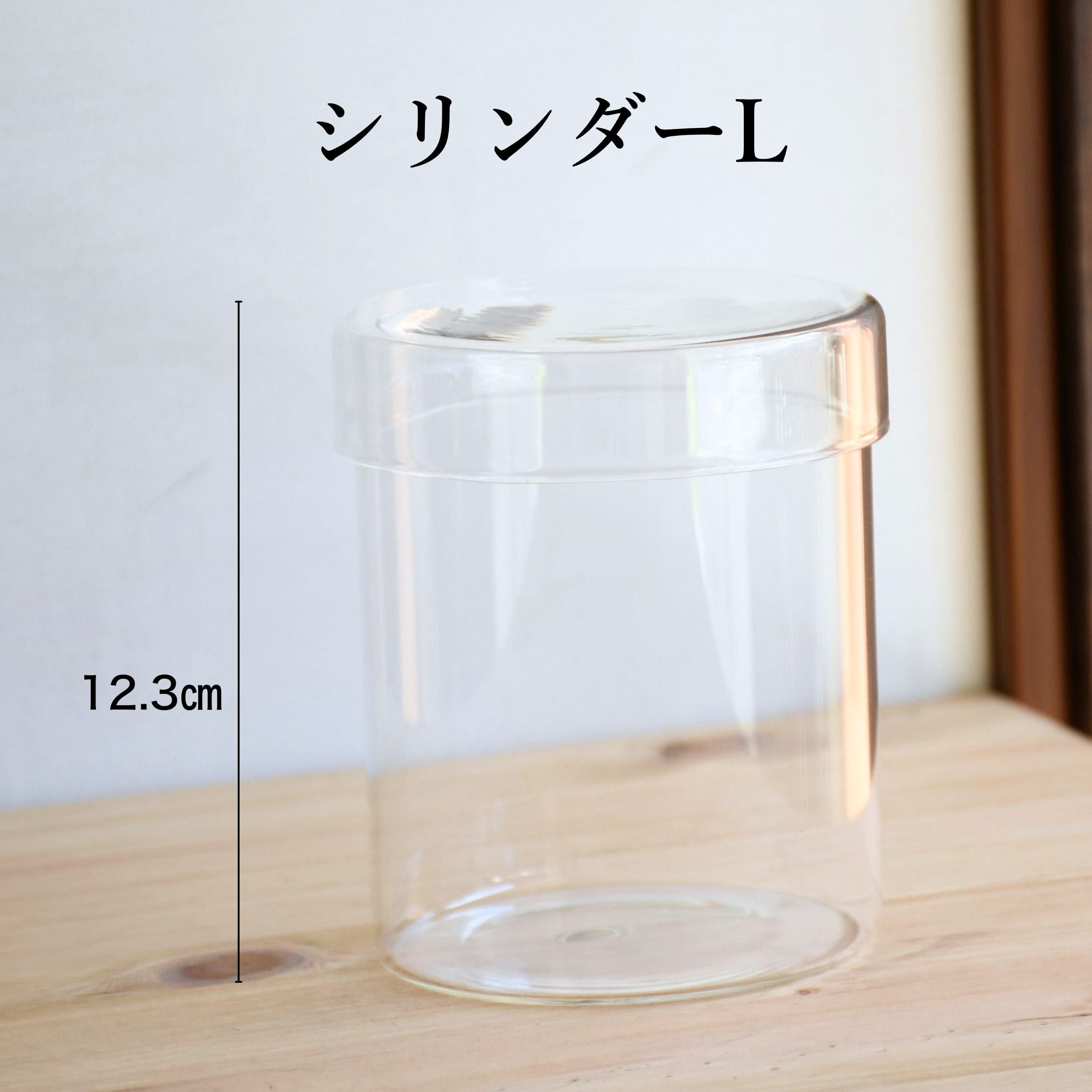 【ガラス容器】シリンダー・L(直径10.3㎝ × 高さ12.3㎝)◆高さのあるコケの植え付けに