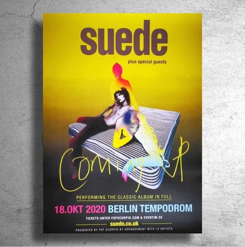 バンド『Suede』2020年ドイツ/ベルリン公演告知ポスター