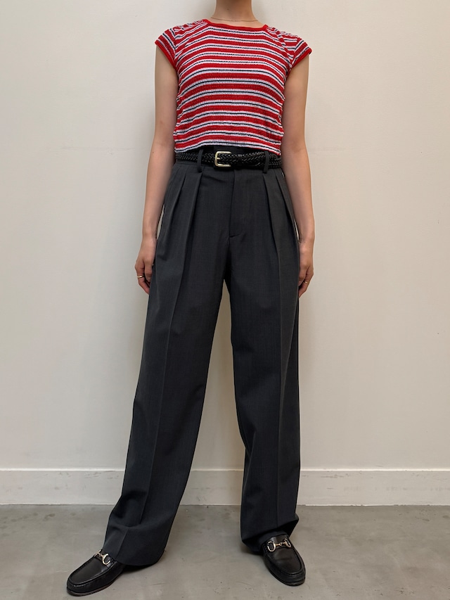 CU13-23 USED COMPACT BORDER TEE -RED-