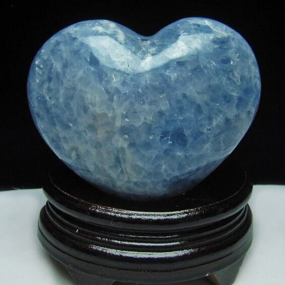 ブルーカルサイト ハート置物 台座付属 155-166