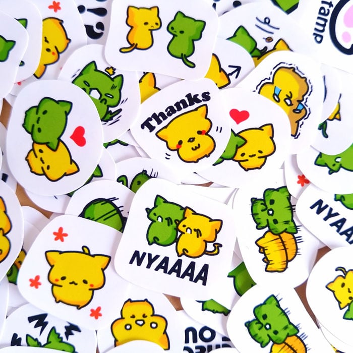 わさびとからし LINEスタンプフレークシール①【おまけ付き】 | 御山堂