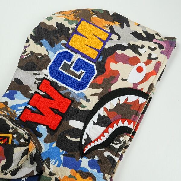 APE カモフラージュ シャークデザイン クッション 1ST CAMO SHARK