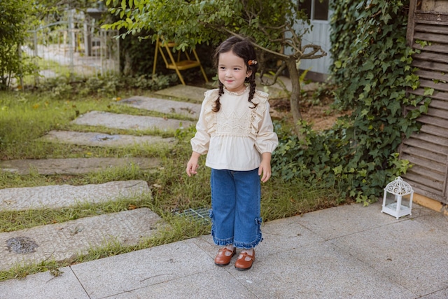 【即納】<flo>  Sua denim pants