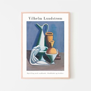 Vilhelm Lundstrom "Arrangement with watering can, towel and jars"