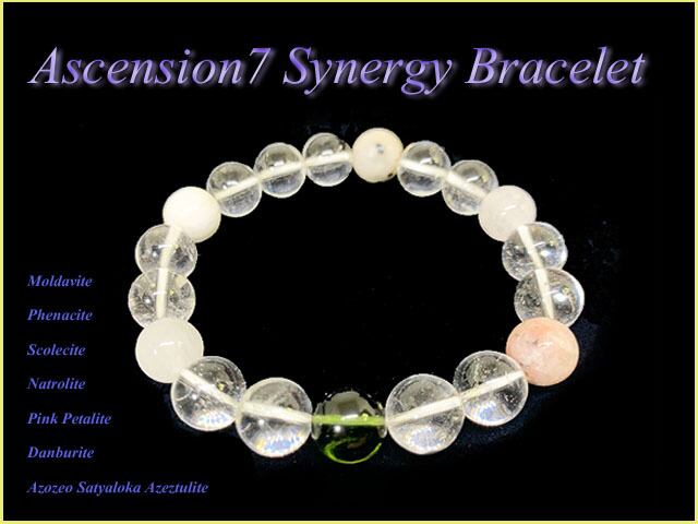 アセンション7 ブレスレット(サチャロカ・クリア・アゼツライト)