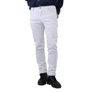 【特価処分】メンズ スリムフィット デニムパンツ、ストレート、4色展開 (ダークブルー、ライトブルー、ブラック、ホワイト)