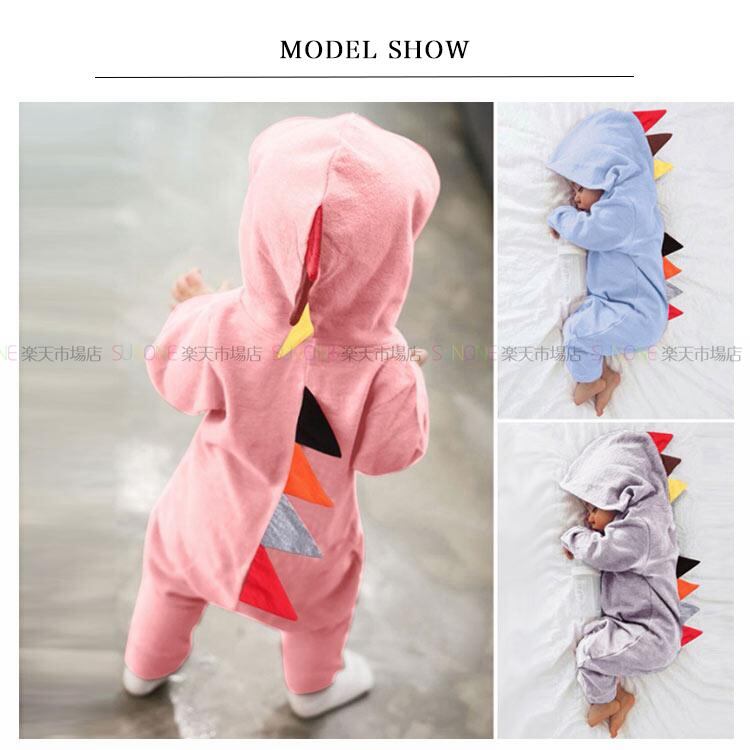 ベビー 子供用 恐竜 ロンパース パーカー キッズ つなぎ 2024 アニマル