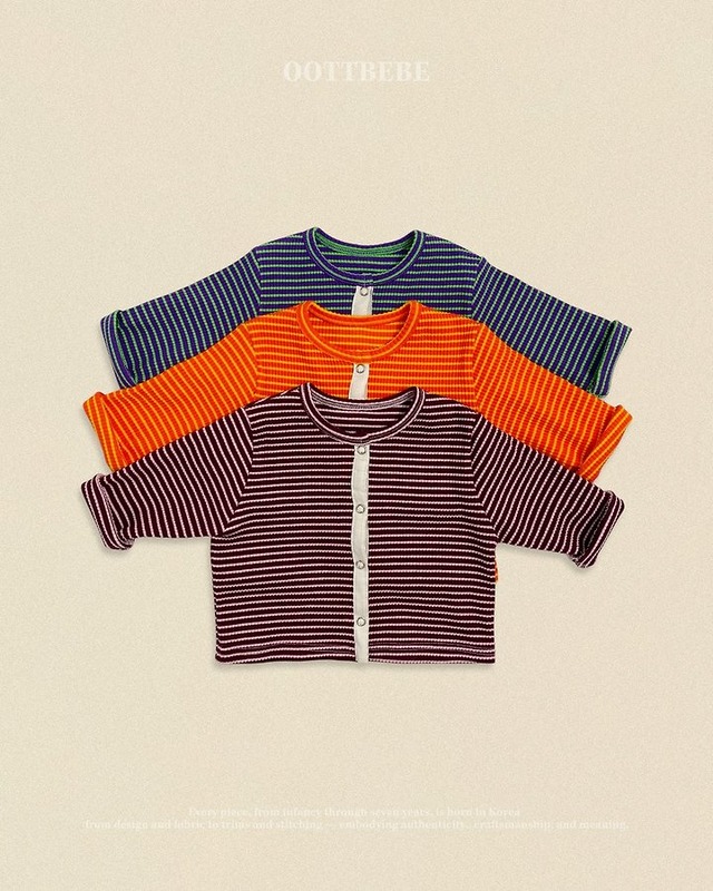 【取寄】oottbebe|chocolat rib cardigan|ショコラリブカーディガン|XS-XL|kids|26 autumn