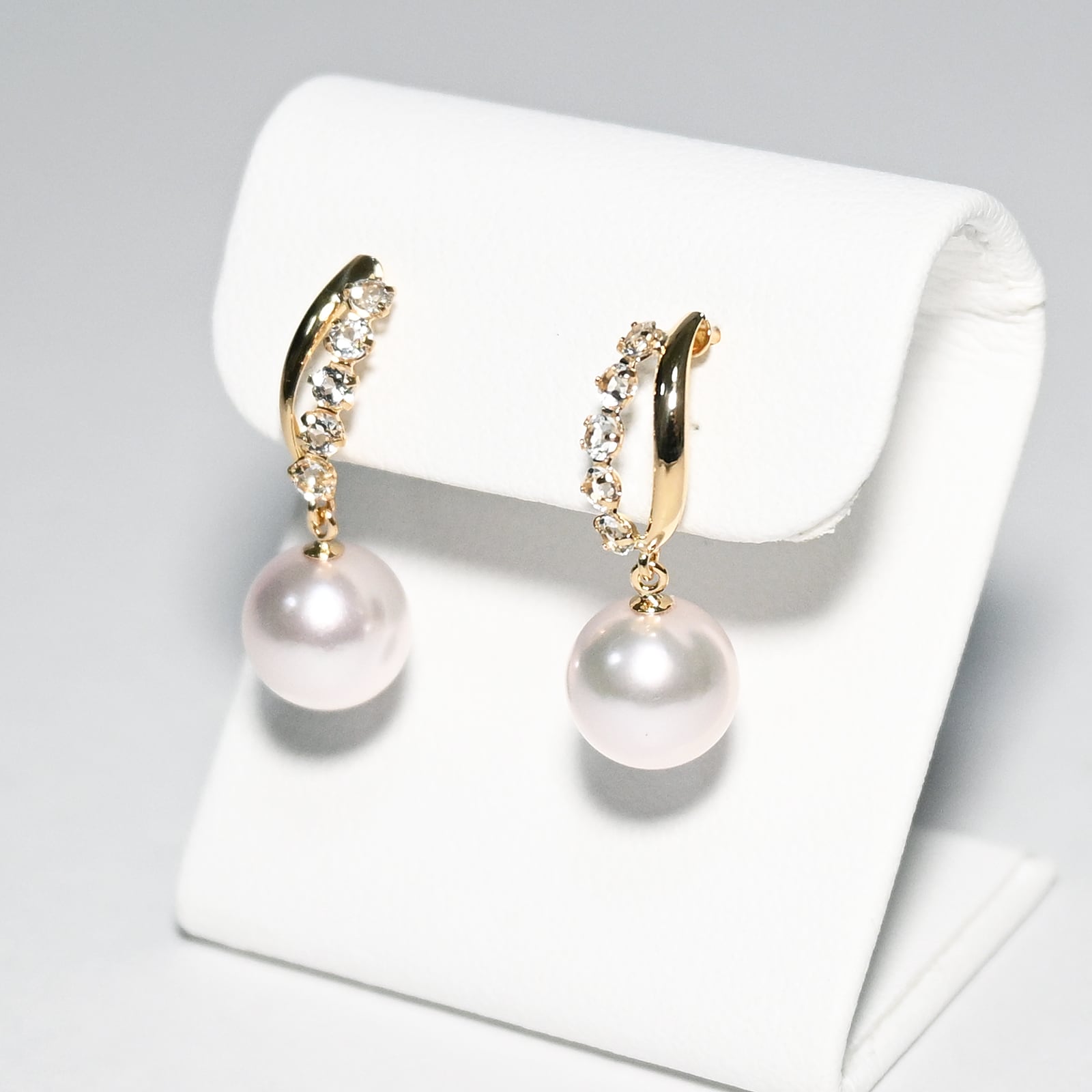 【HAMACO PEARL】パール × カラーストーン ピアス ハートモチーフ デザインピアス | HAMACO PEARL 浜幸パール