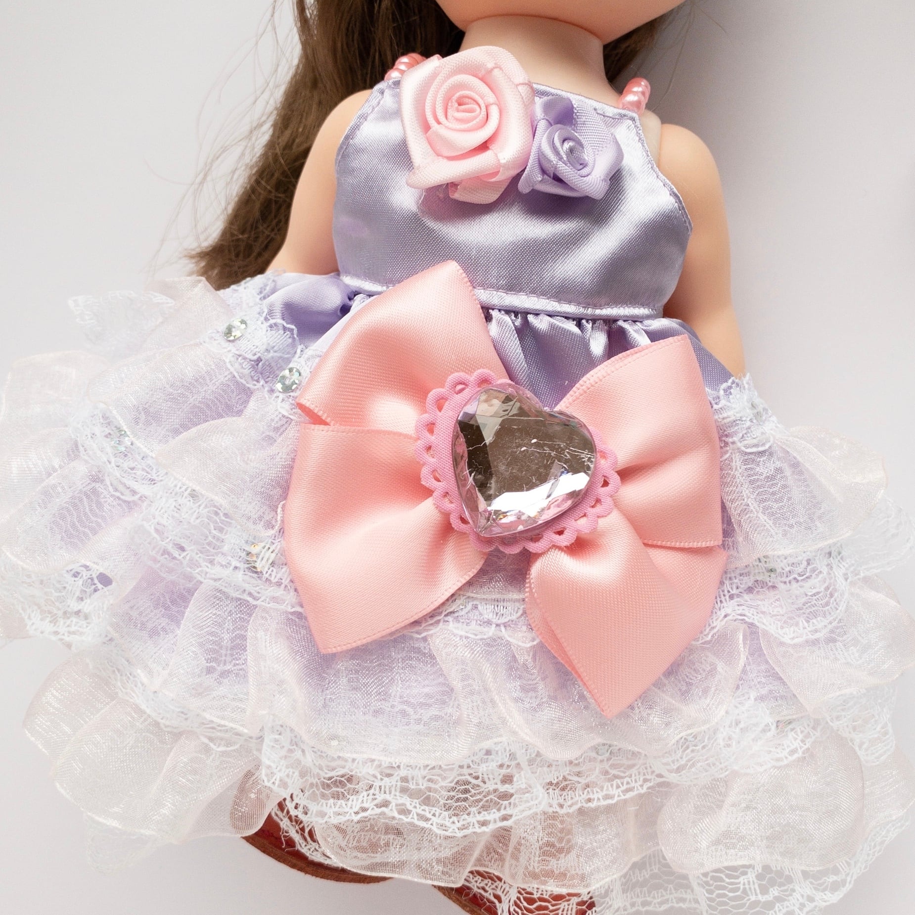 パーティードレス(紫ピンク)メルちゃんソランちゃん服 | dollkamiyu